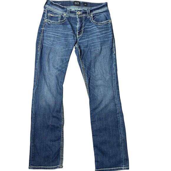 Buckle Black Fit No 9 Bootcut Jeans Men 32 Blue Denim Cotton Stretch Medium Wash - Picture 1 of 8